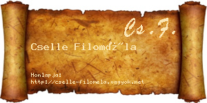 Cselle Filoméla névjegykártya